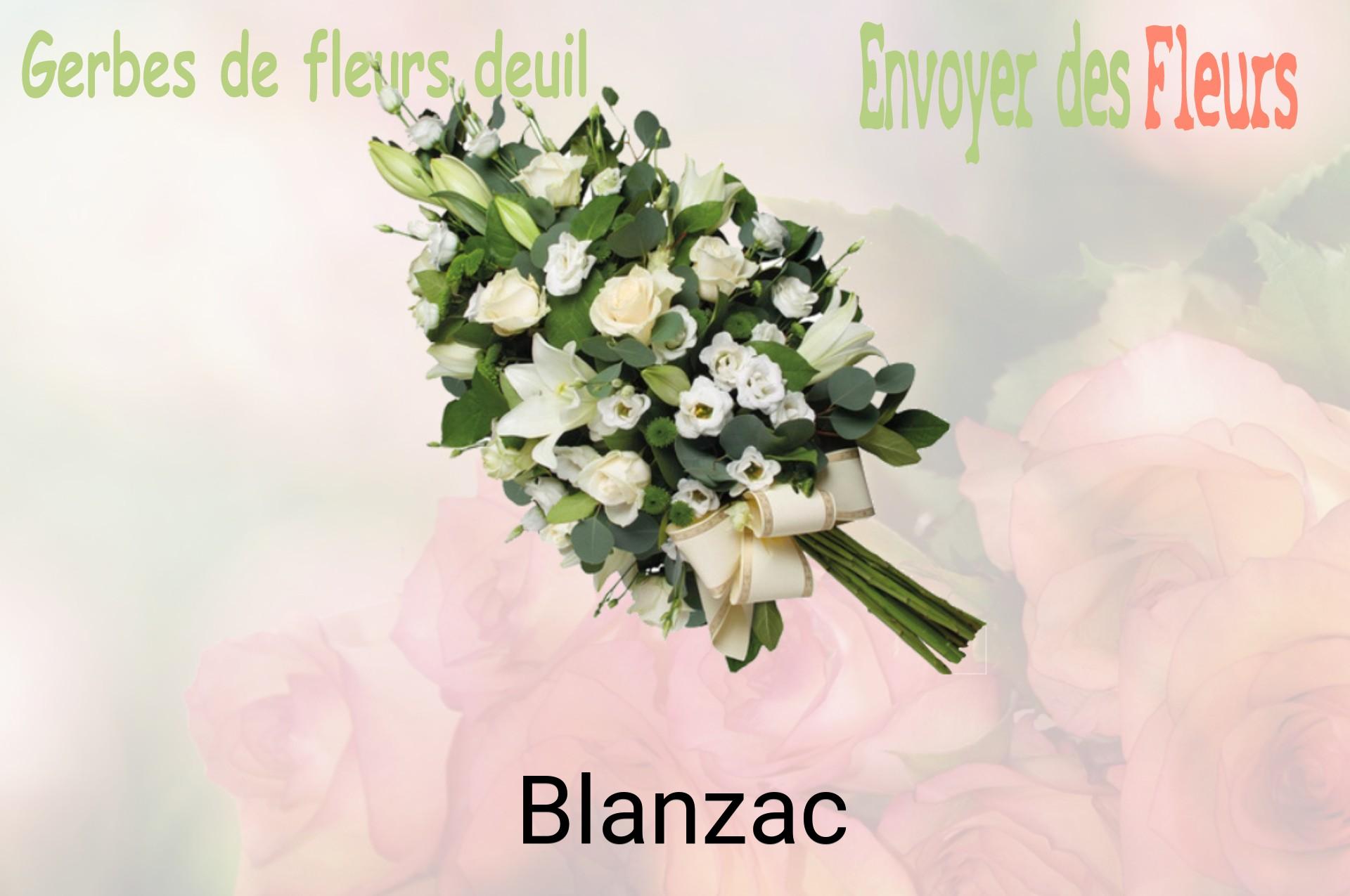 Gerbe de fleurs de deuil livrée à Blanzac
